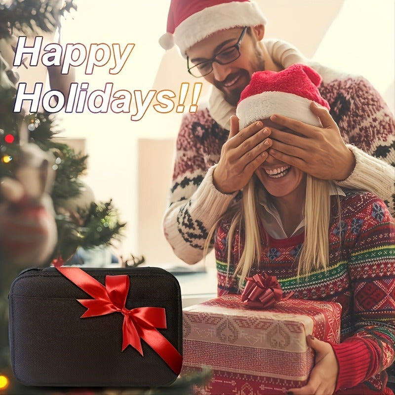 Чёрный дорожный швейный набор с иглами, ножницами и аксессуарами, компактный, портативный