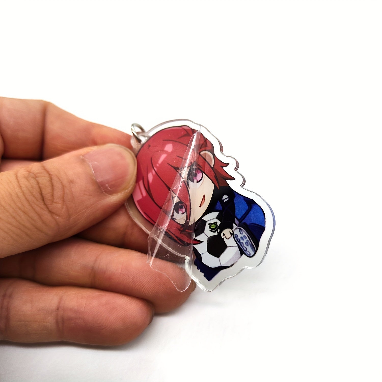 Set de llaveros de acrílico de anime de 7 piezas con colgantes de personajes de dibujos animados para bolsos y llaves