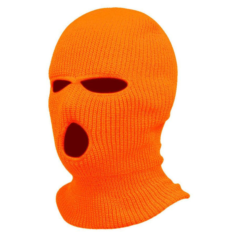 3-Hole Knitting Ski Mask Winter Face Cover for Cold Weather Riding