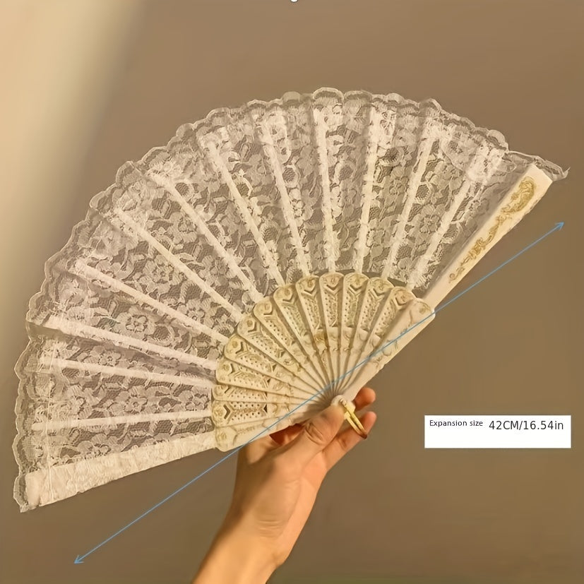 Стильный ретро черный кружевной веер с перьями - отлично подходит для чонсам и ханфу, идеальный подарок на День святого Валентина