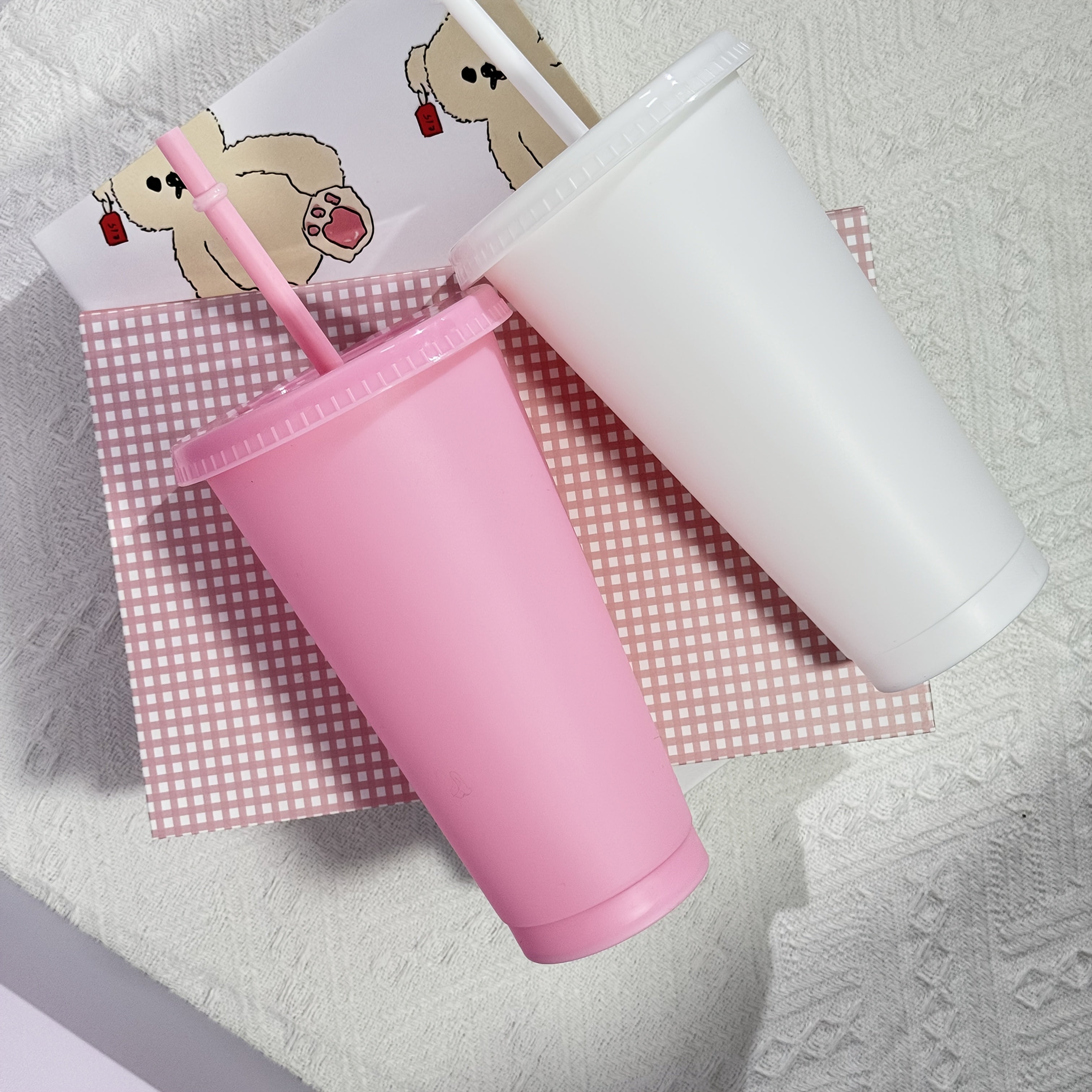 10-Pack 24oz BPA-Free Plastic Tumbler Cups with Lids and Straws for Travel and Parties