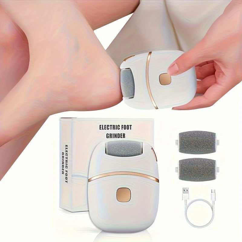 Rechargeable Electric Foot Grinder with USB Charging and 400mAh Battery for Thick Calluses