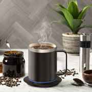 Electric Self-Heating Coffee Mug Set with 10H Auto Shut-Off USB Powered Stainless Steel