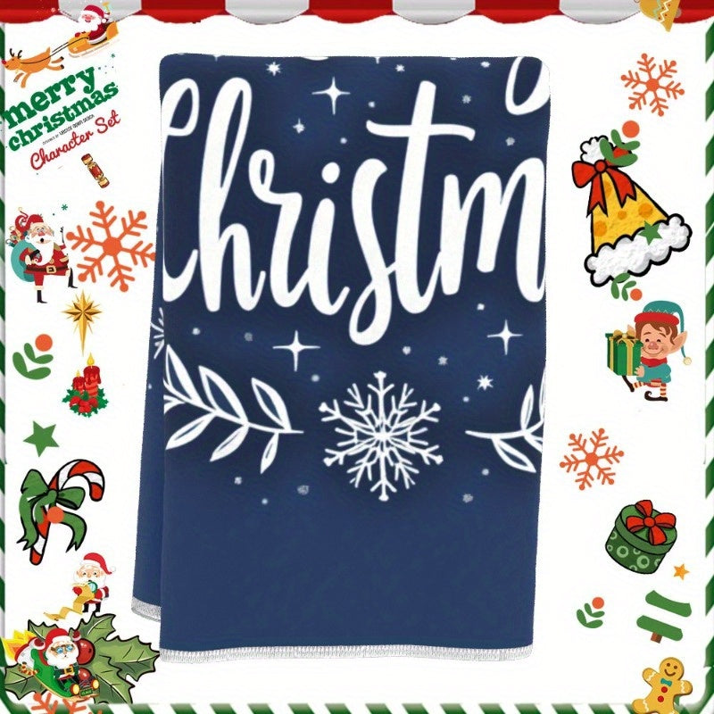 Christmas Tea Towel 18x66cm Winter Design Kitchen Decor Soft Fabric