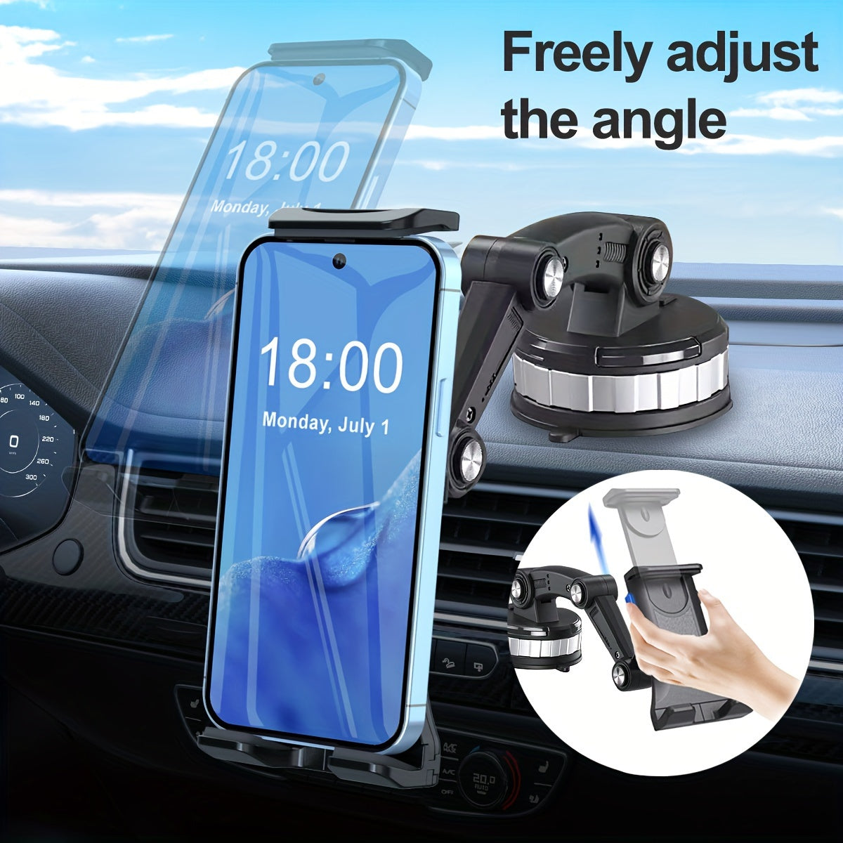 Universal Car Dashboard Tablet and Phone Holder Strong Suction 10-33cm