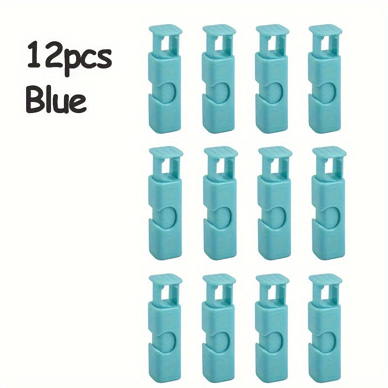 Juego de 12 clips reutilizables de plástico para bolsas de comida para almacenamiento y organización en la cocina