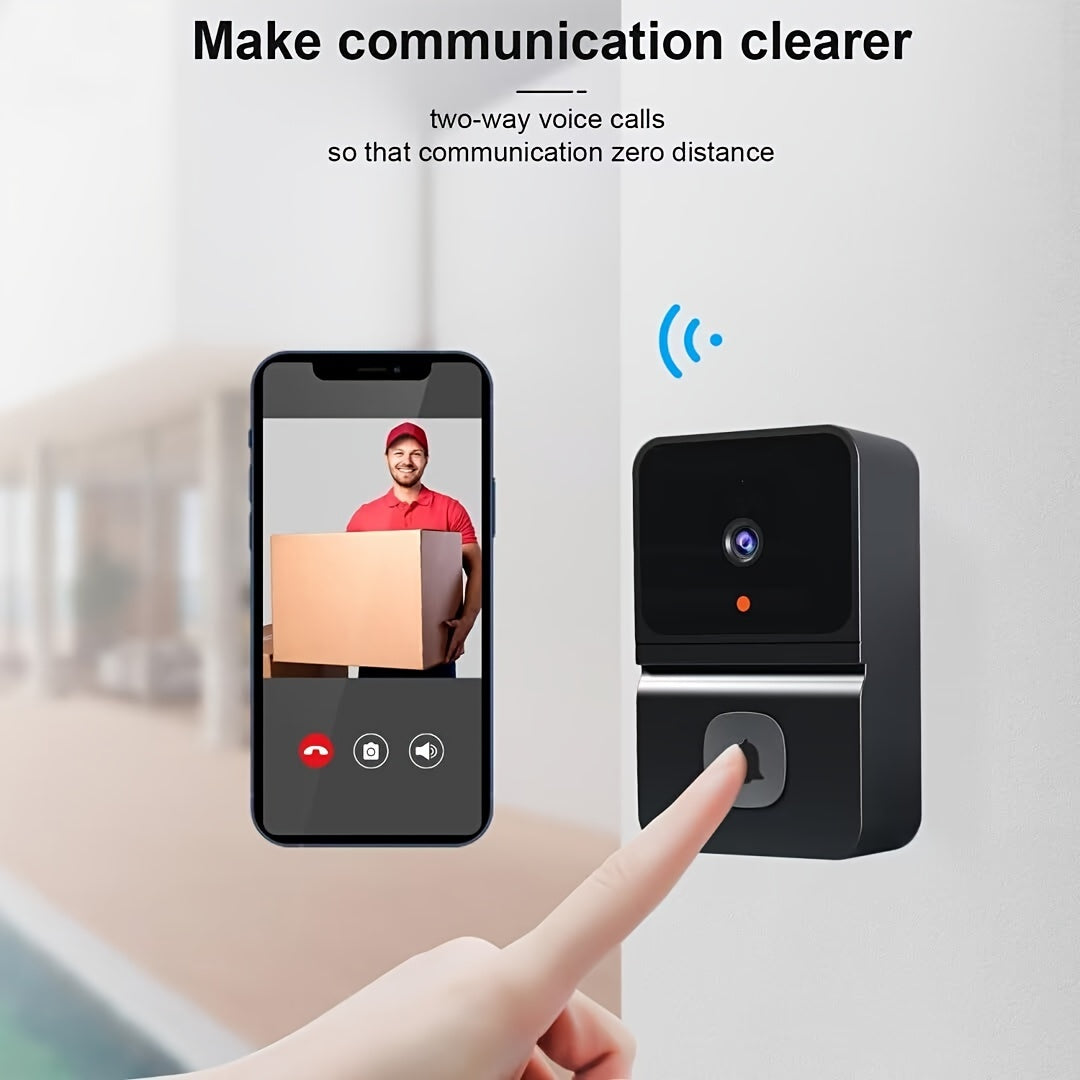 Wireless Video Doorbell with 2-Way Audio Night Vision USB Charging Low Power Support 2.4G WiFi