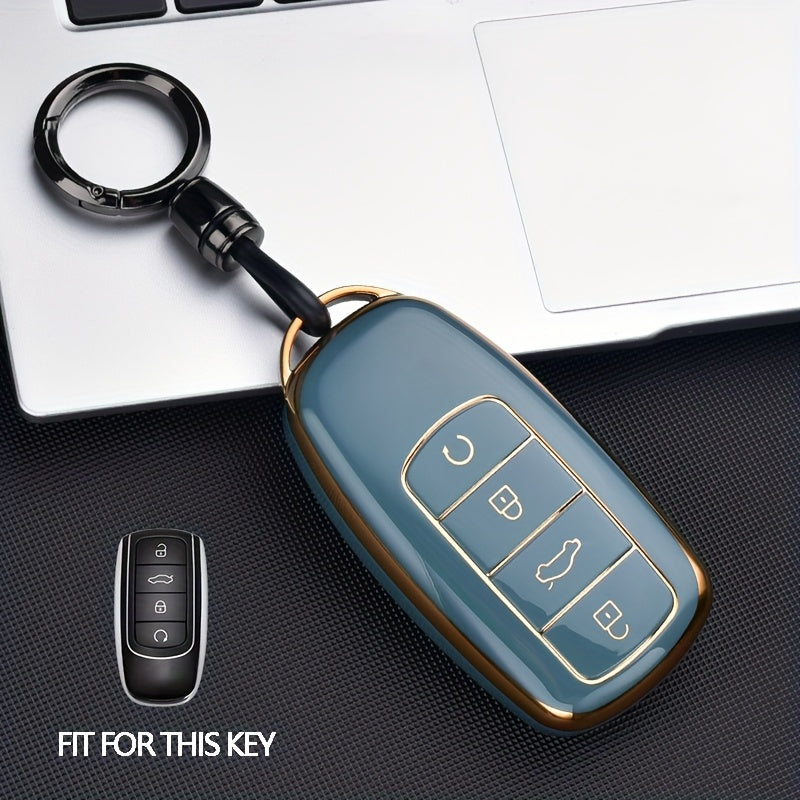 Unisex Black TPU Car Key Cover Protective Case for Remote Control