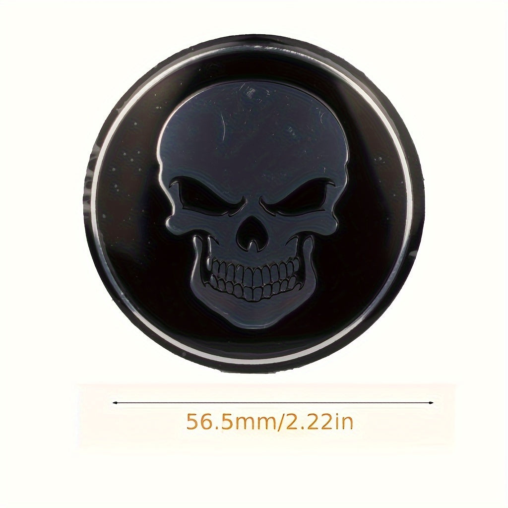 4 шт. металлических накладок на колесные центры с изображением черепа для автомобиля, мотоцикла, грузовика, внедорожника, 56 мм