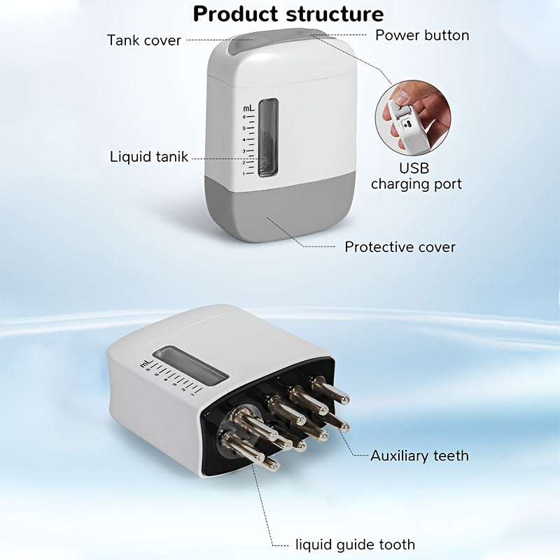 Sunhill Portativ Soch Massaj Taragichi - USB Qayta Zaryadlanadigan, barcha soch turlari uchun mos.