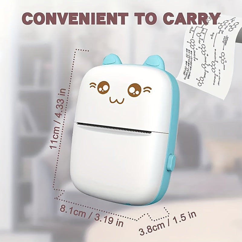 Talaba Mini Termal Printerni: Qalamdan foydalanmaydigan, yorliqlar, rasmlar, fotosuratlar va fayl materiallarini chop etish uchun mobil ofis. Telefon bilan APP orqali ulanish (Android mavjud), cho'ntak o'lchamida.