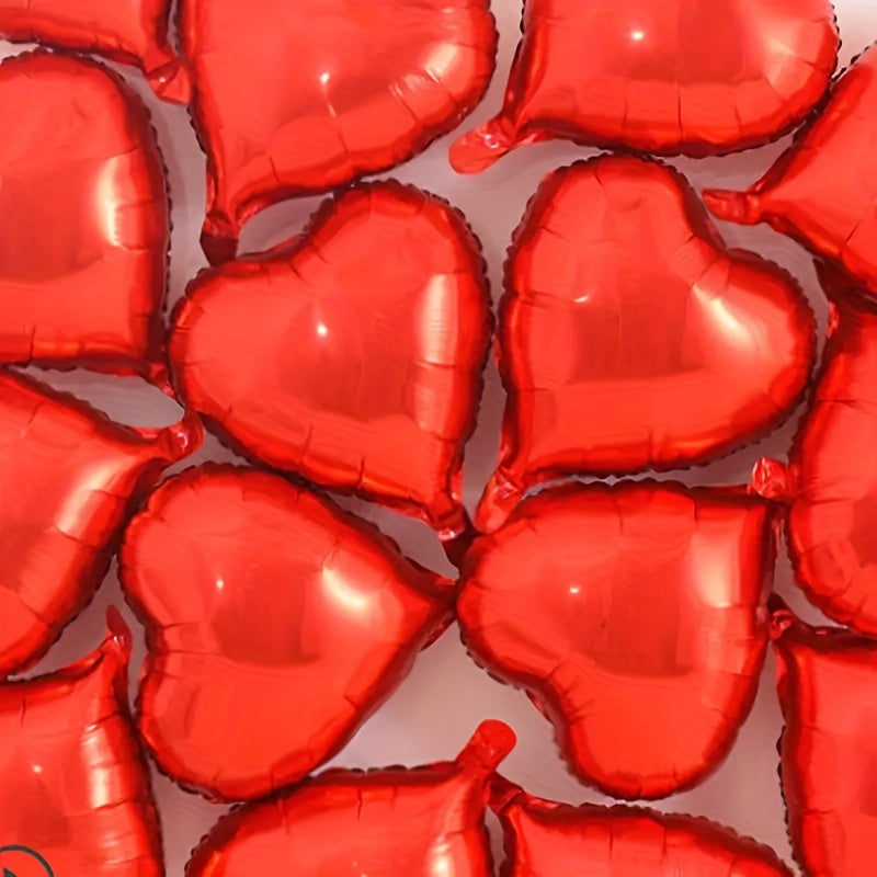 15 красных сердечных розовых серебристых алюминиевых шариков для различных случаев, таких как дни рождения, свадьбы, помолвки, День святого Валентина, девичники, карнавалы, домашний декор и вечеринки.