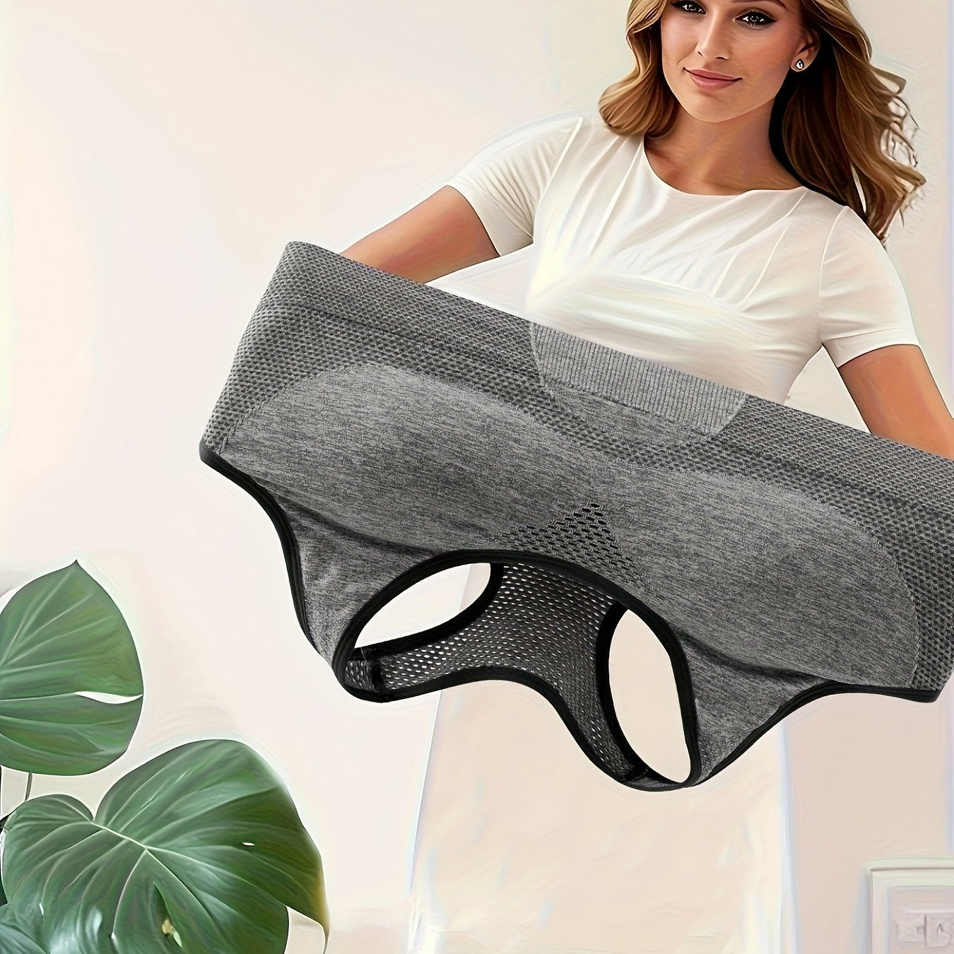 Plus o'lcham nafas oladigan, shovqinsiz tarmoq sport brasi uchun yoga