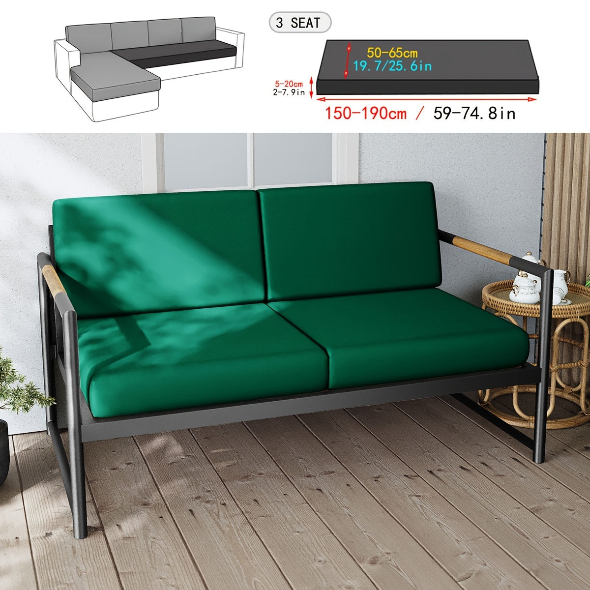 Водонепроницаемый чехол для уличной подушки из молочного волокна для садовой мебели на веранде