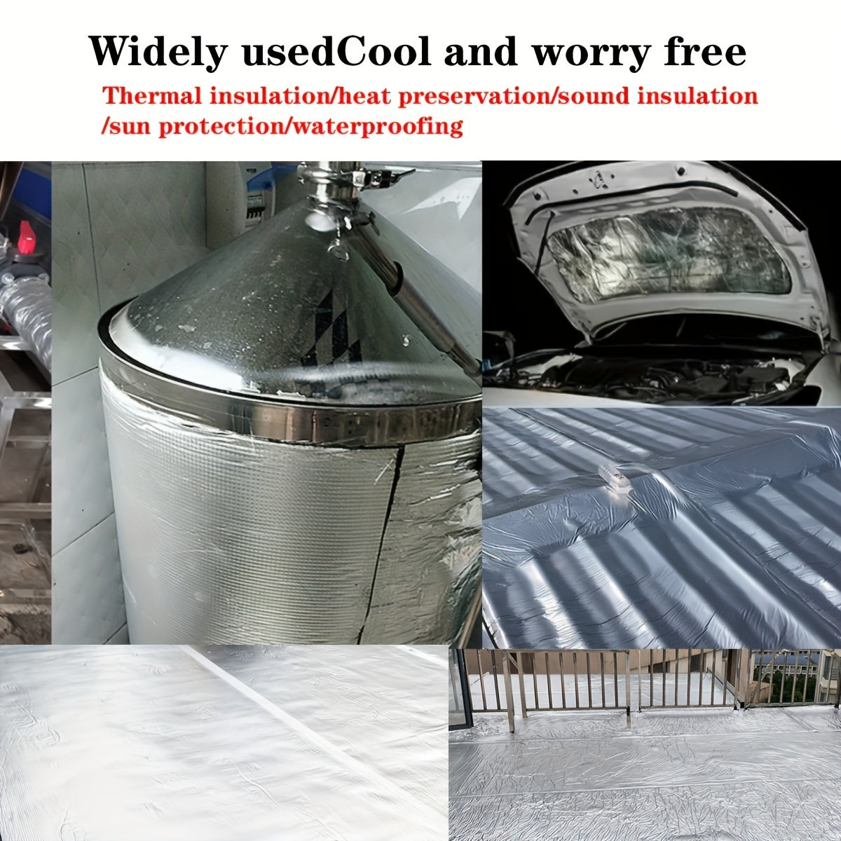 Avtomobil kapotining ovoz o'tkazmaydigan yopishtiriladigan alyuminiy folga ko'pik izolyatsiya padlari