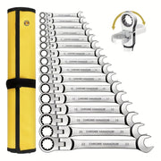 Herramienta de trinquete multifuncional de 10 mm de doble propósito con cabeza ajustable, acero cromo vanadio