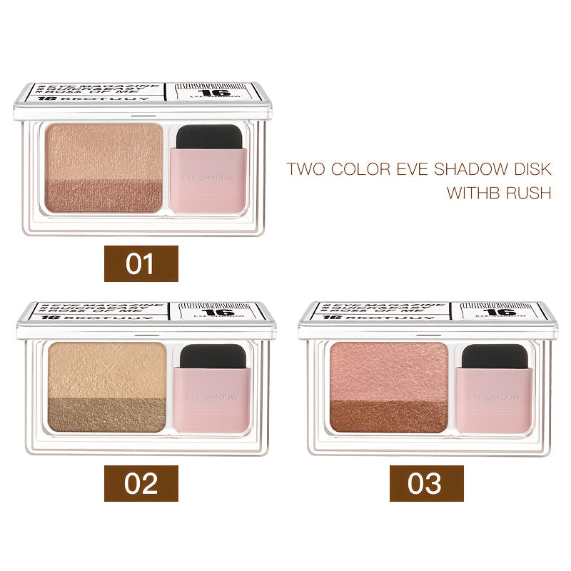 Women Shimmery Dual-Tone Eyeshadow Palette 5-8 Shades Waterproof Long-Lasting