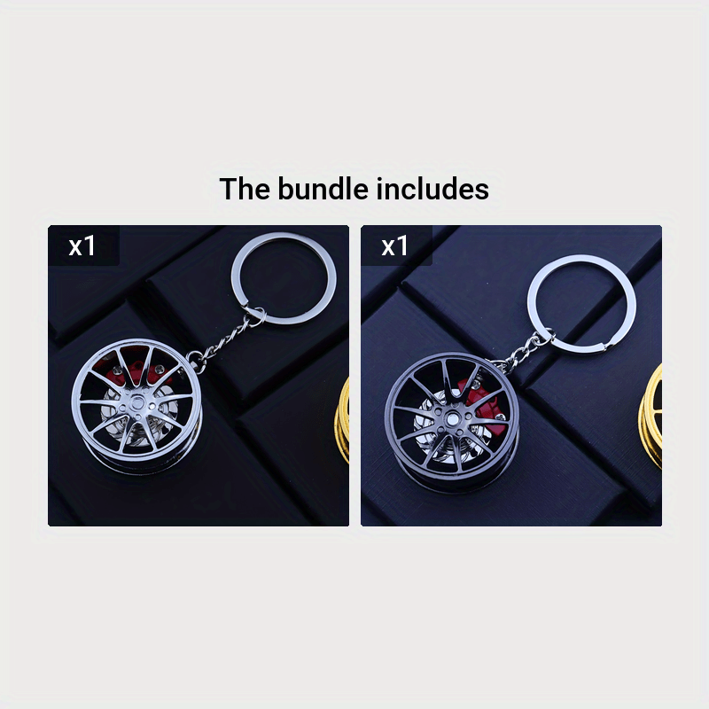 Universal 360° Rotating Car Keychain Pendant Creative Car Decor Gift