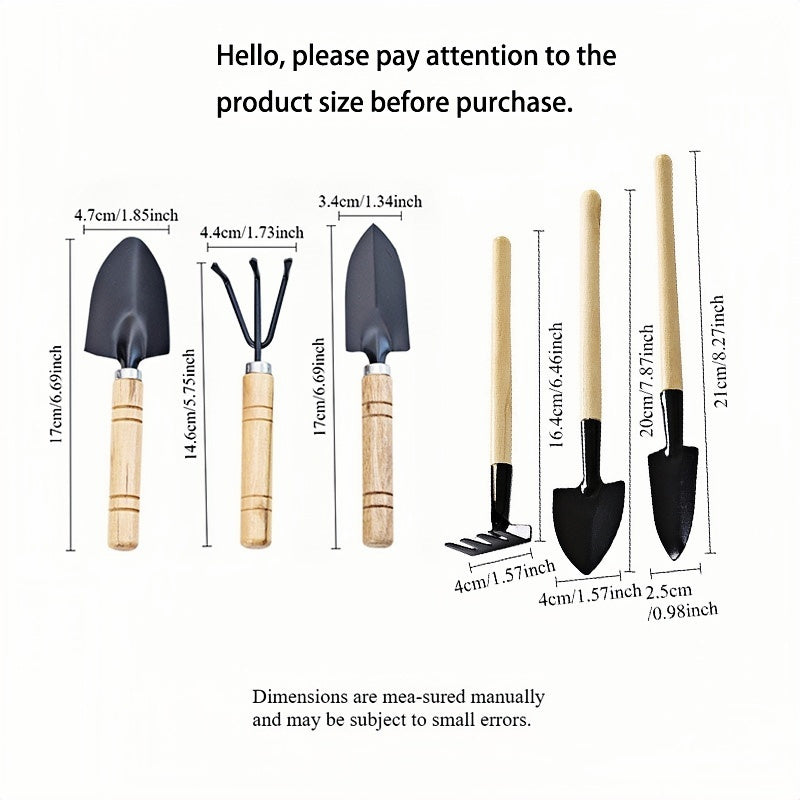 Set of 6 Mini Gardening Tools for Indoor Plant Care and Maintenance