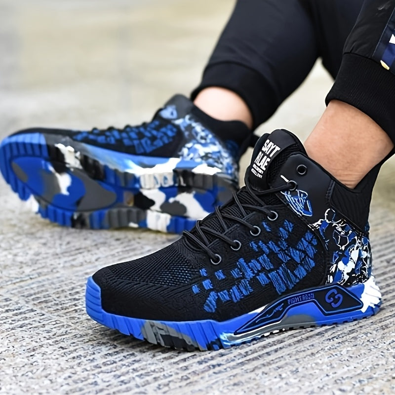 Women's Anti-Smash Puncture Safety Work Boots Black Blue Slip-Resistant Durable Shoes