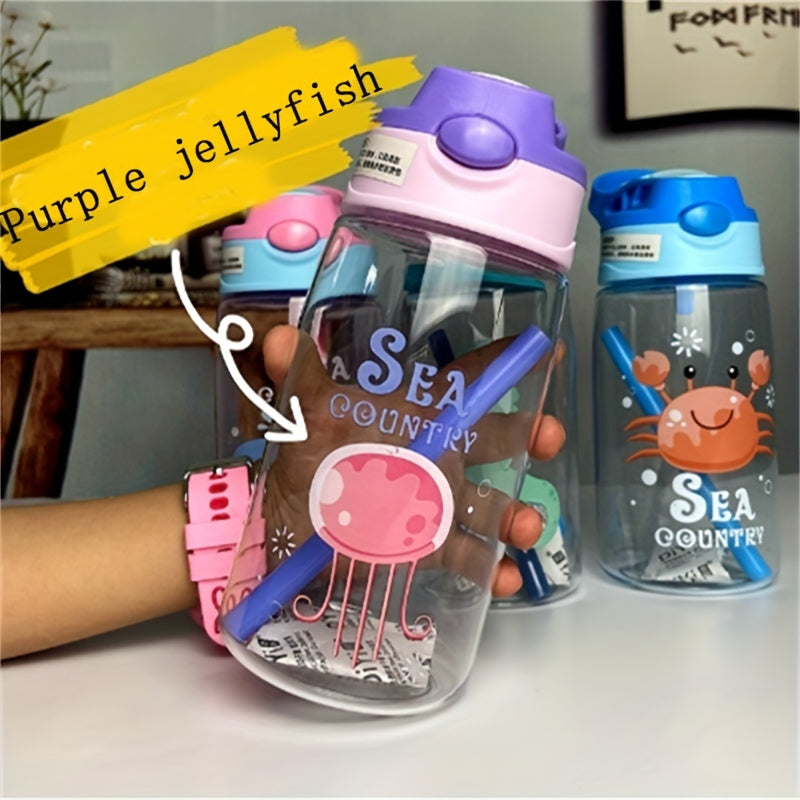 17 Oz oqib o'tkazmaydigan yopiladigan suv shishasi, quvur bilan, ochiq havoda sport va sayohat uchun