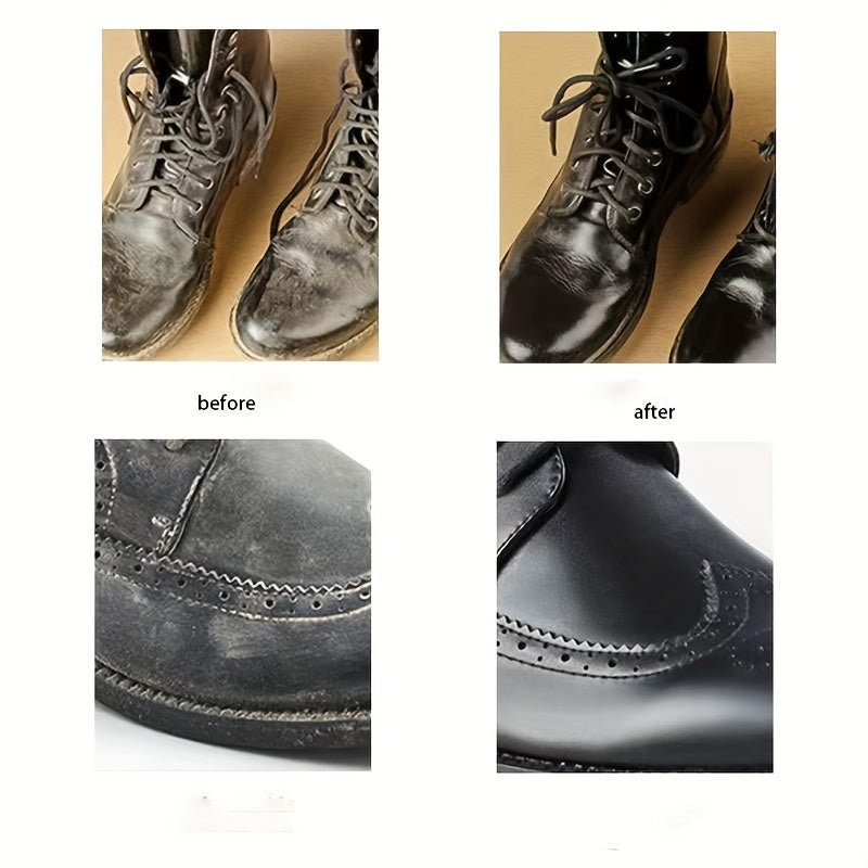 Men Shoe Care Nourishing Oil and Cream Black Transparent Brown