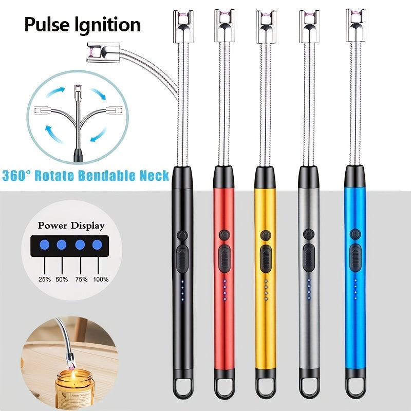 Rechargeable Electric Lighter Windproof Flameless Candle Barbecue Camping