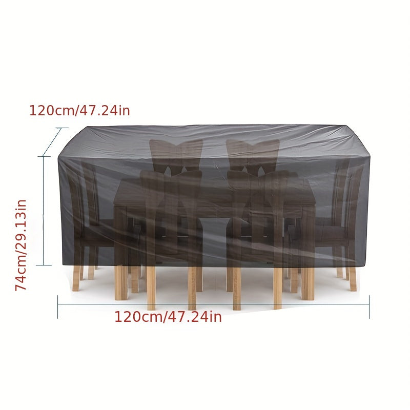 Waterproof Oxford Cloth Patio Furniture Cover Black All-Season Outdoor Dust Snow Frost UV Resistant