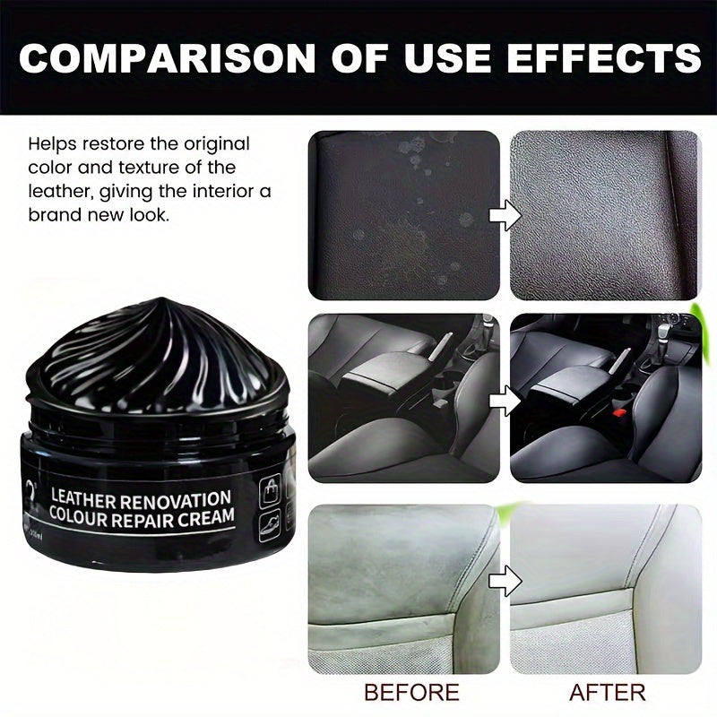 Crema de reparación falsa negra para asientos de coche, volantes, sofás y zapatos