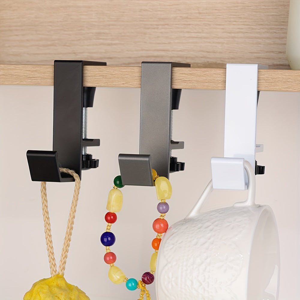 Adjustable Wall Mount Hook for High-Load Storage of Backpacks and Water Bottles Black Gray White