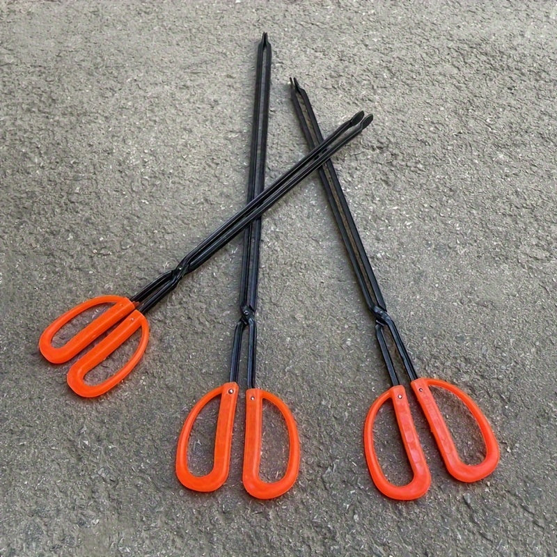 Adjustable Iron Fireplace Tongs for BBQ Camping and Grilling 60-70cm