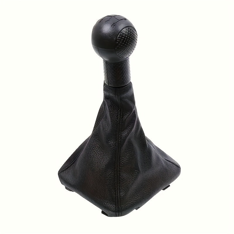 Universal Black Faux Leather 5-Speed Manual Gear Shift Knob Cover