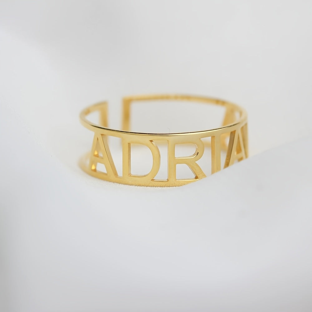 Stainless Steel Hollow Ring for Women or Men Simple Wedding Band Valentine's Day Gift