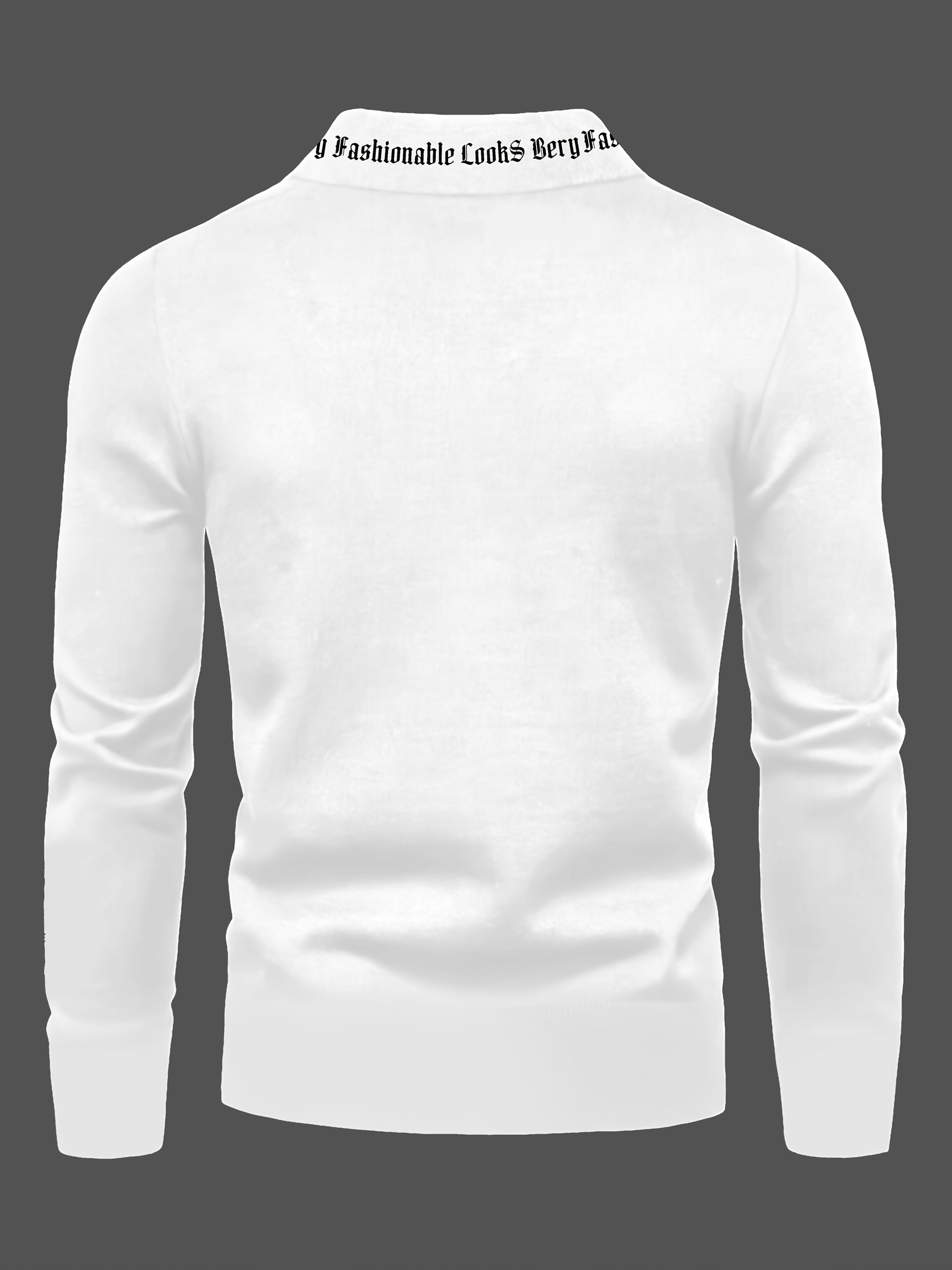 Adult Long Sleeve Polyester Knit T-Shirt with Print Crew Neck Casual Fall Collection