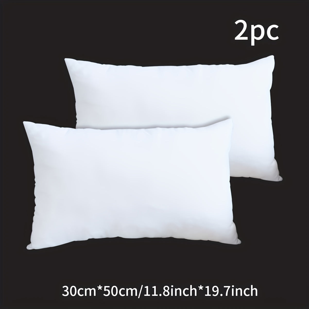 White Polyester Fiber Pillow Inserts for Home Decor and Seating, 2 or 4 Pack