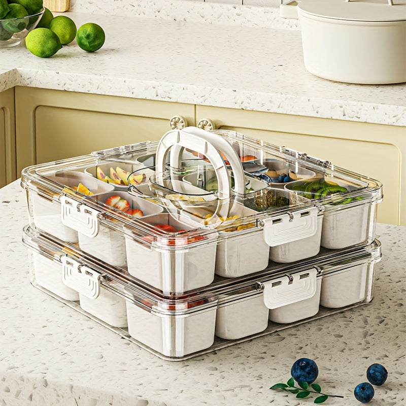 8-Inch Clear Food Storage Containers Set for Fruits and Vegetables