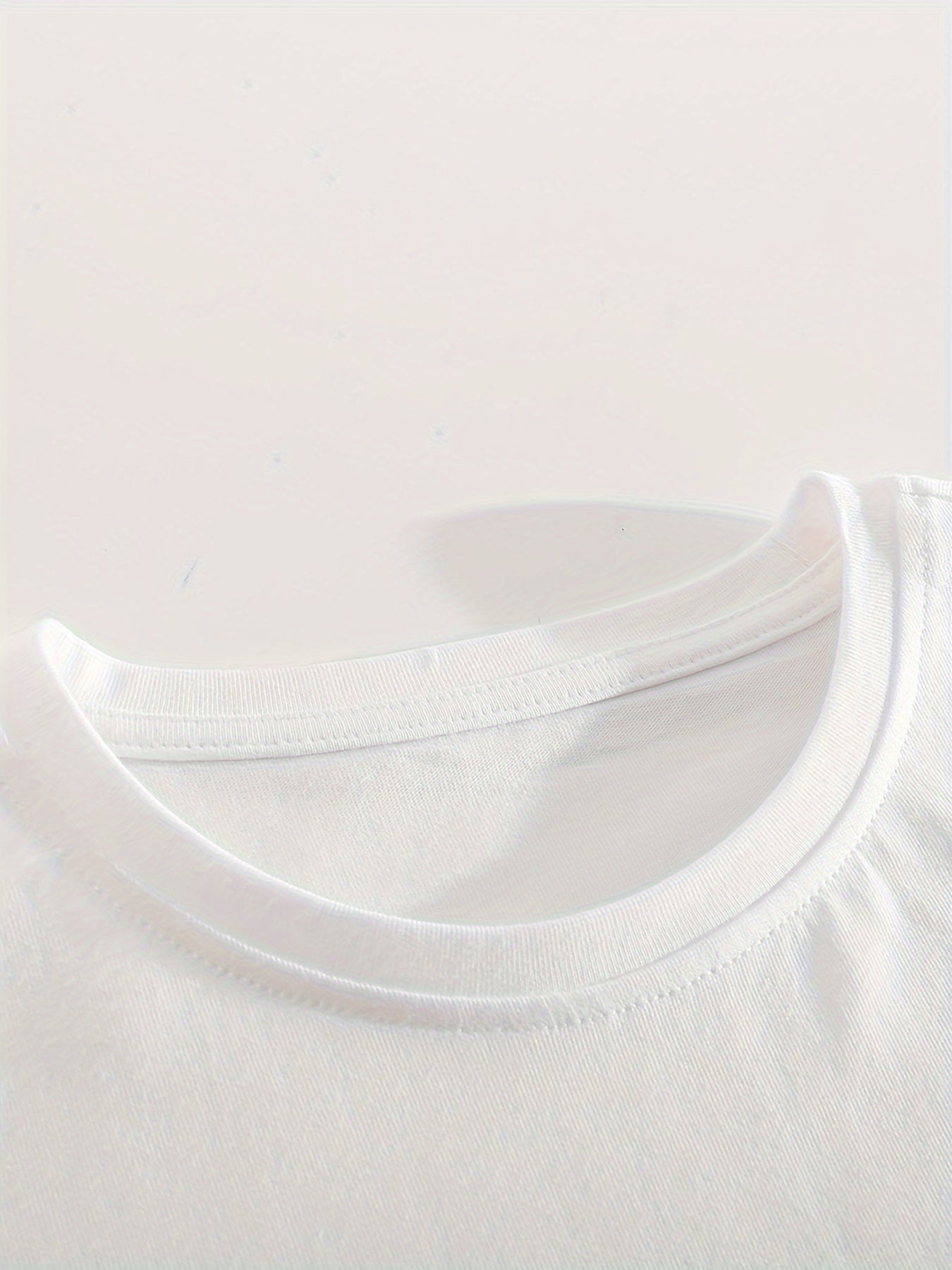 Kids Boy's Striped Long Sleeve Top with Astronaut Cartoon Print in Cotton for Spring Fall