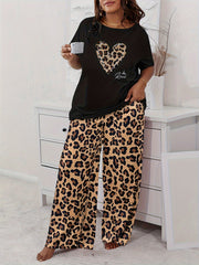 Women's Long Sleeve Cotton Printed Lounge Set with Pants