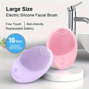 Silicone Facial Cleansing Brush with Sonic Vibration Deep Exfoliation and Massage