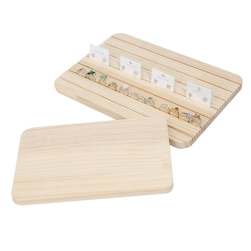 Yog'och zargarlik buyumlari uchun turadigan tokcha, quloqchinlar, taqinchoqlar va uzuklar uchun saqlash taxtasi bilan