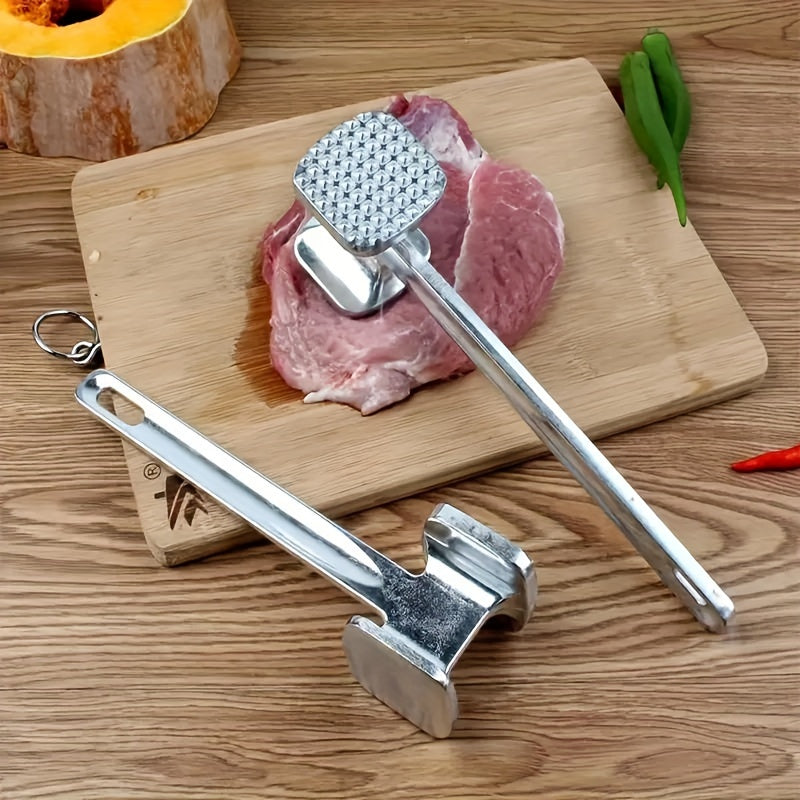 Aluminum Meat Tenderizer Hammer Dual-Sided Flat Pounding Kitchen Tool