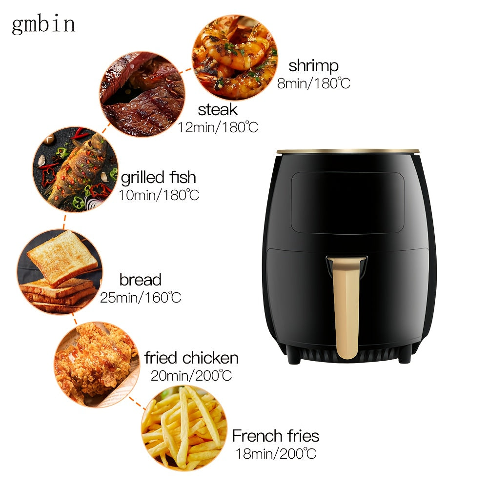 Air Fryer Touchscreen Non-Stick No Oil Cooking 4.5L 1400W Kitchen Gadget