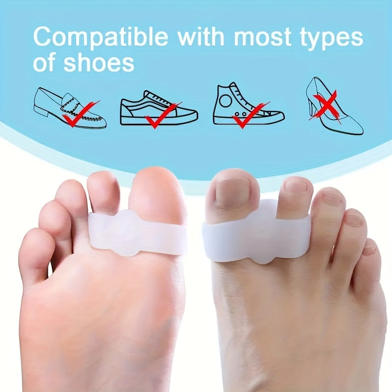 Unisex Silicone Toe Separators Double-Loop Yoga Foot Spacers for Relaxation