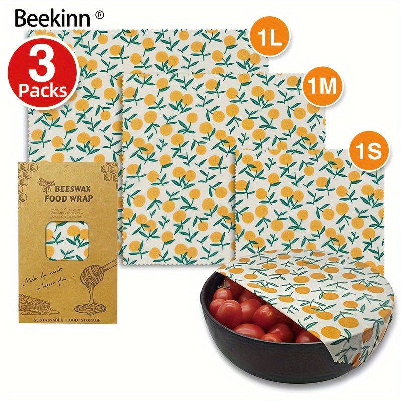 Eco-Friendly Beeswax Wraps for Food, Sustainable Zero Waste Gift