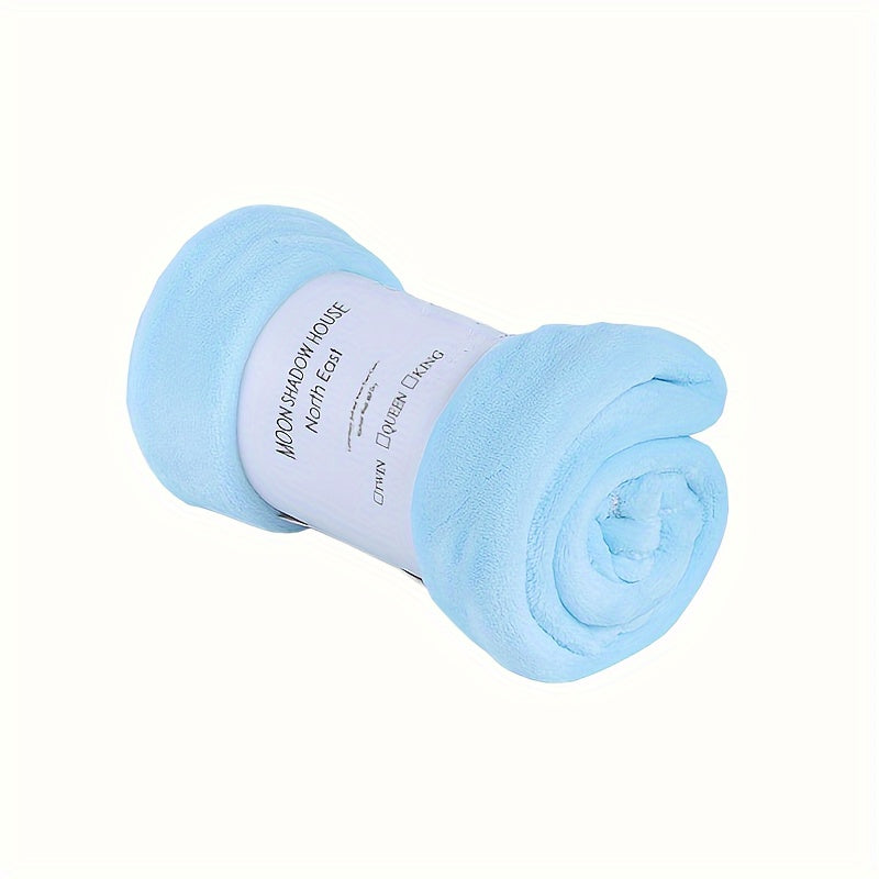 Fleece Blanket for Couch Solid Color 300GSM Soft Fuzzy Cozy All Seasons