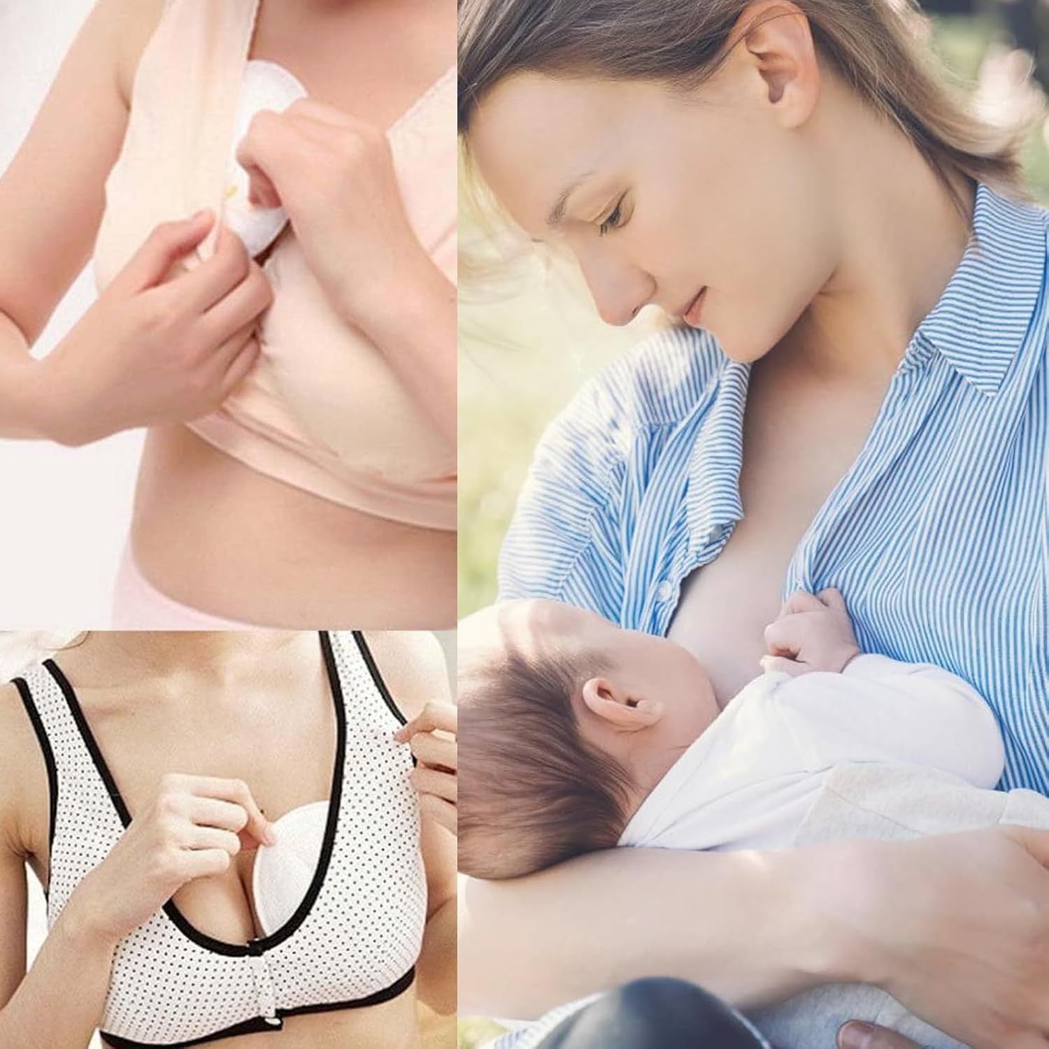 Reusable Nursing Pads for Breastfeeding Mothers Leak-Proof Hypoallergenic Washable 20pcs