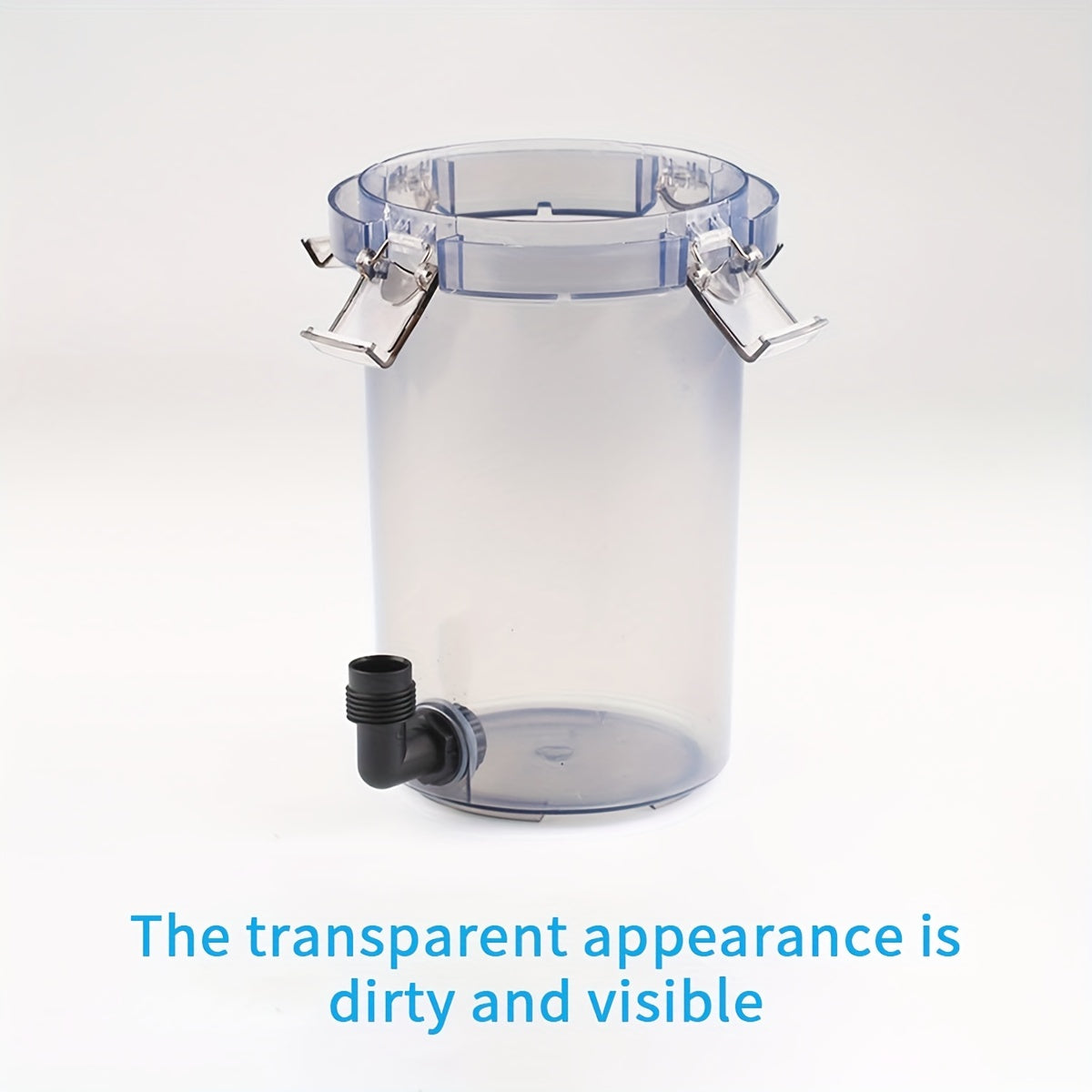 208.2 L gacha bo'lgan akvariumlar uchun jim filtr chelak, 16mm suv chiqishi, PVC material, shirin va tuzli suv uchun mos.