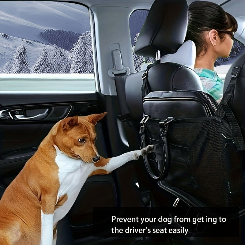 Katta kanvas avtomobil saqlash sumkasi orqa o'rindiq tashkilotchisi, telefonlar va fayllar uchun bardoshli tarmoq