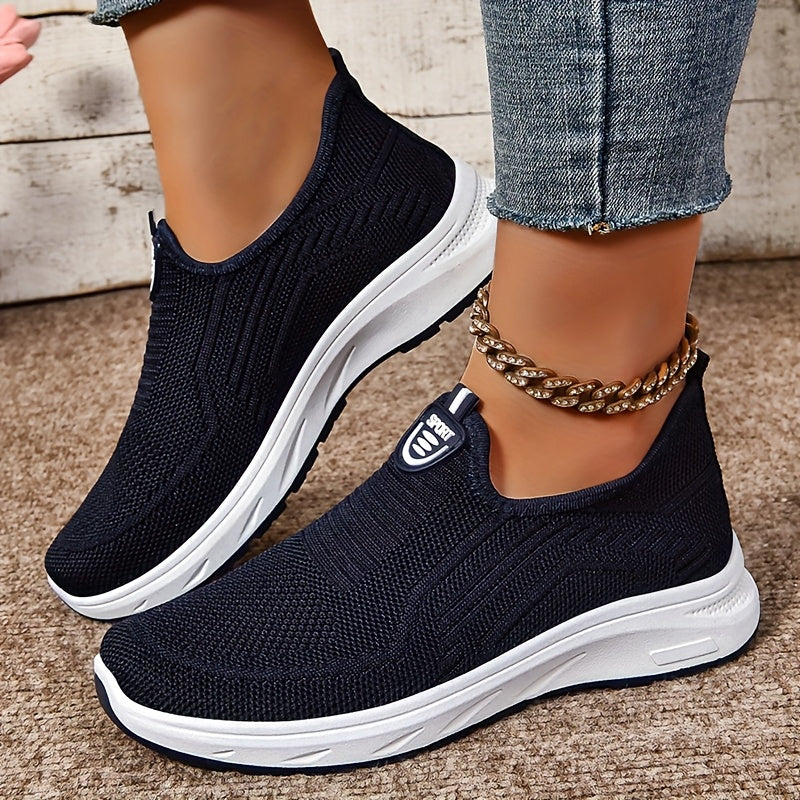 Women's Breathable Mesh Slip-On Sneakers Low Top Comfortable Walking Shoes