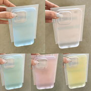 Ultra-Thin Matte Clear Phone Case for iPhone 11-16 Shockproof with Lens Protection